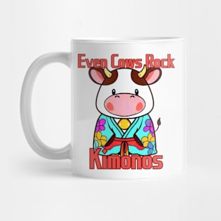 Even cows rocks kimonos Mug